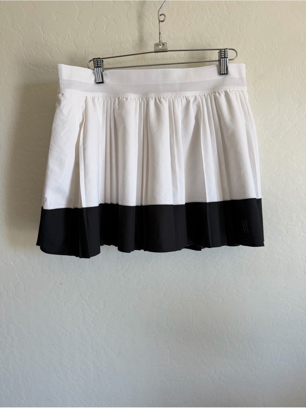 Nike Court Dri-FIT Pleated Colorblock Tennis Skirt Skort White Black L